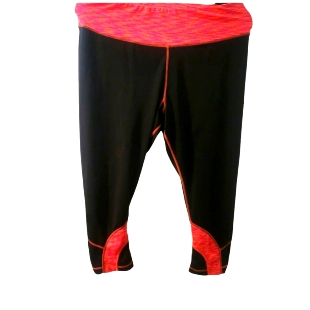 Justify black and pink athletic capris